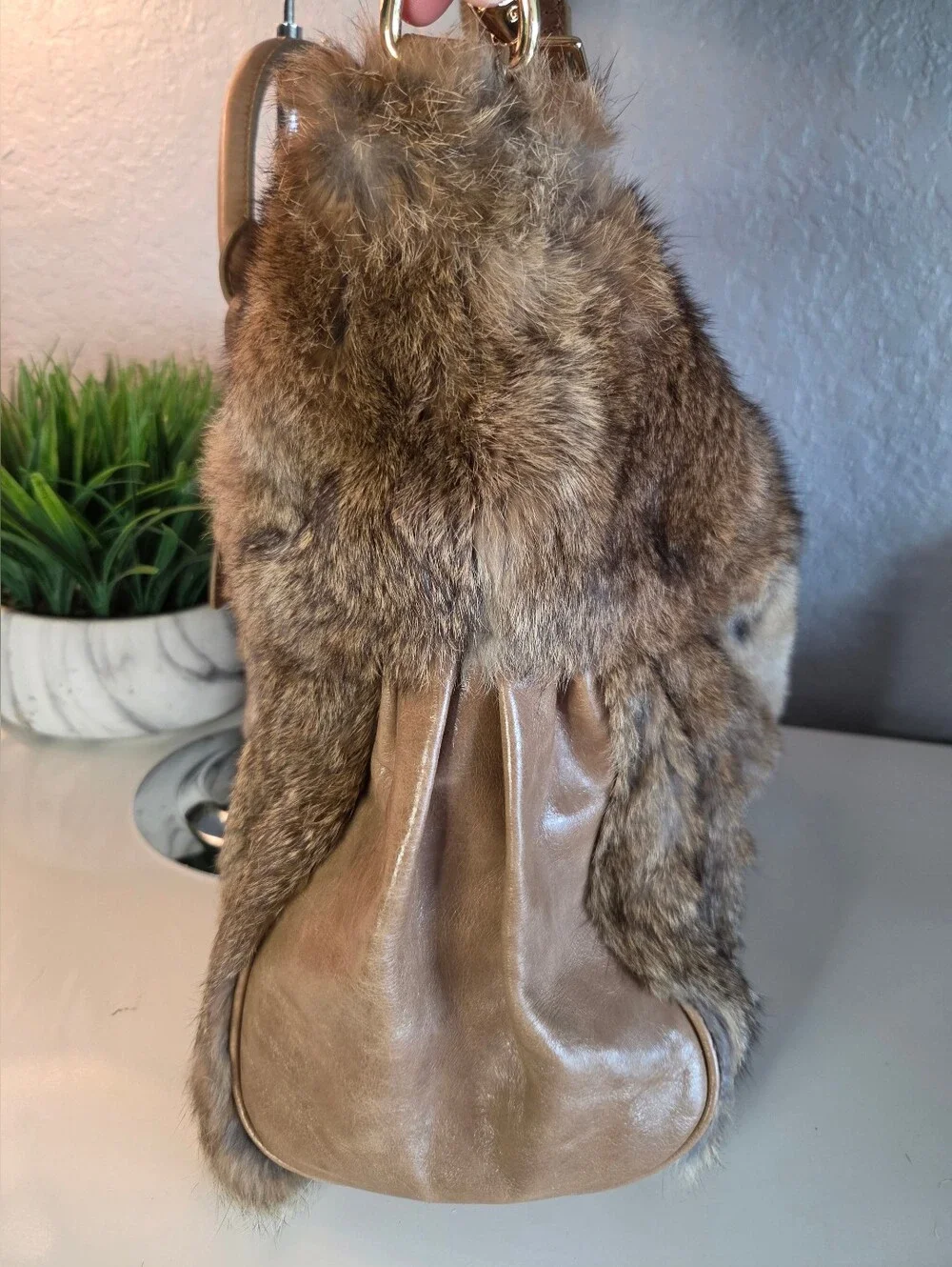 Rookism by Rookie Bud Faux Fur Two-Way Convertible Tote Travel Bag